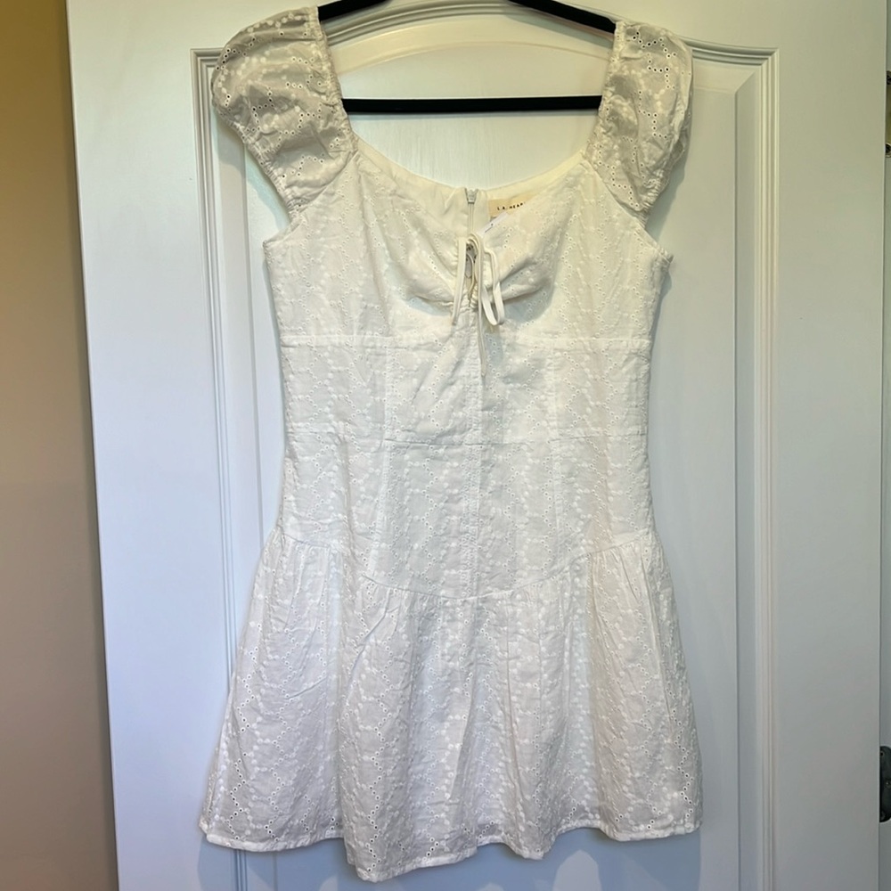 Fun & flirty white mini dress NWT size medium